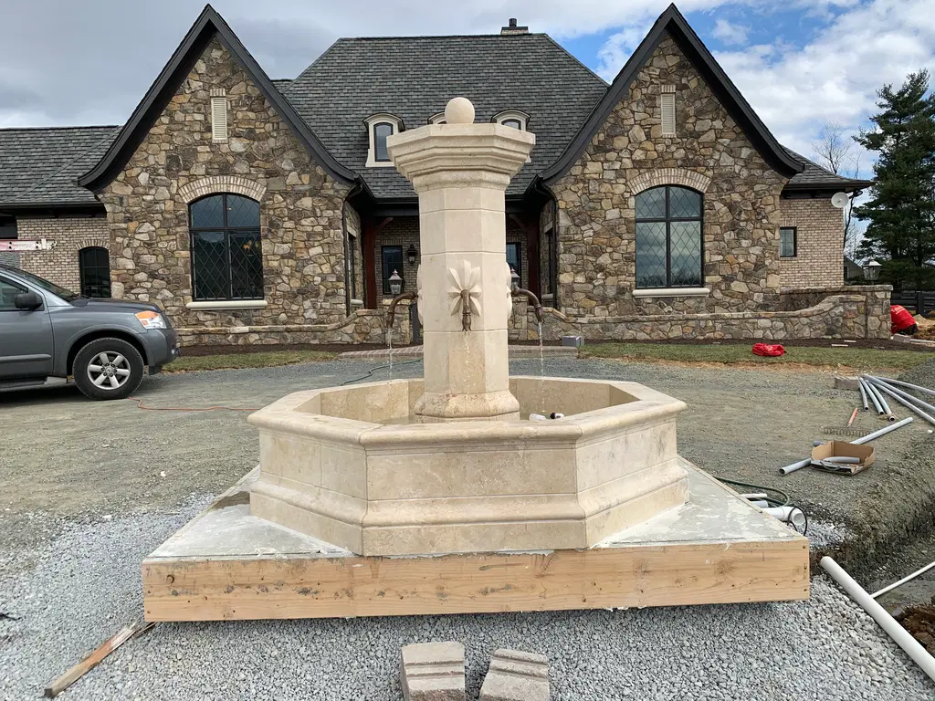 French Countryside Fountain Installation