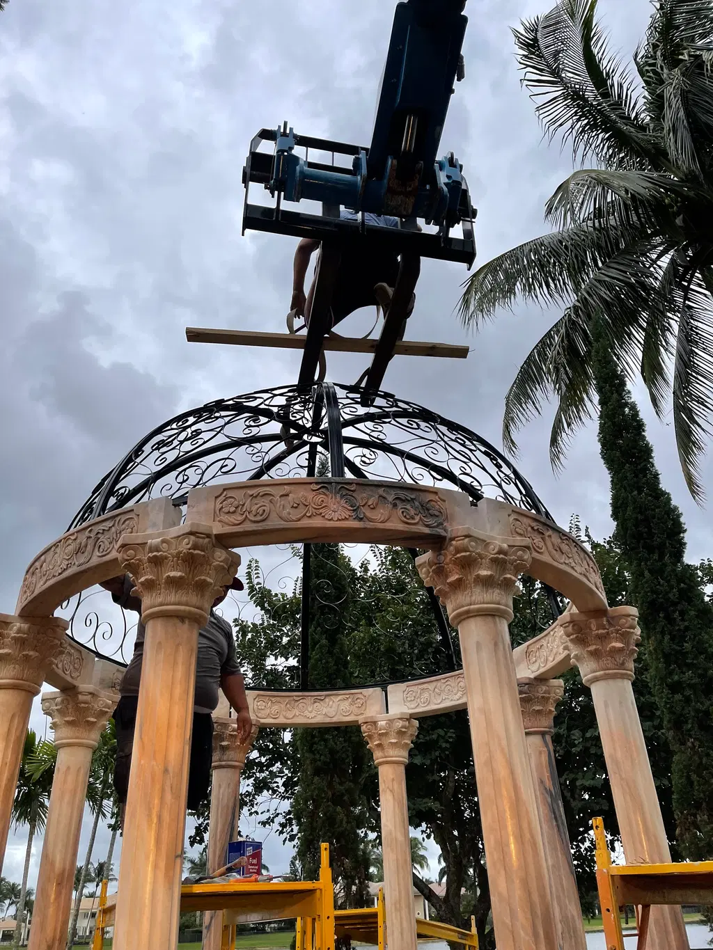 South Florida Marble Gazebo Installation