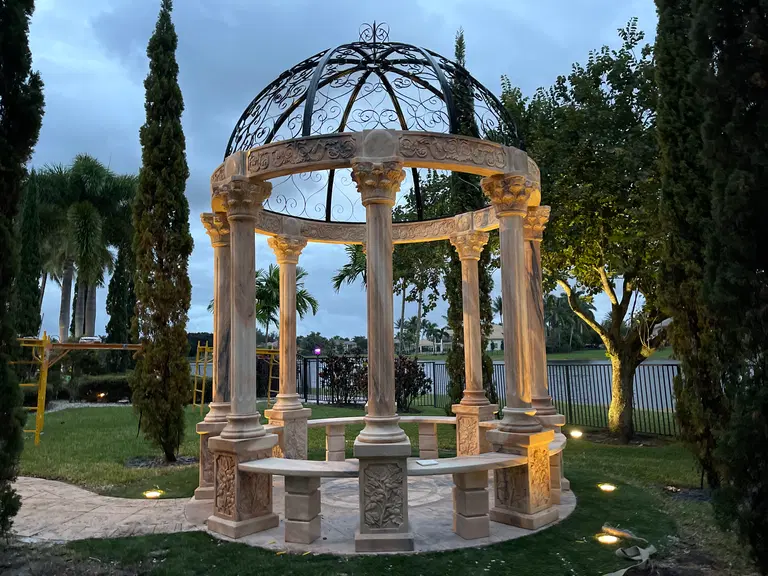 South Florida Marble Gazebo Installation