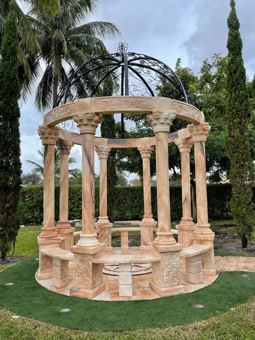 South Florida Marble Gazebo Installation