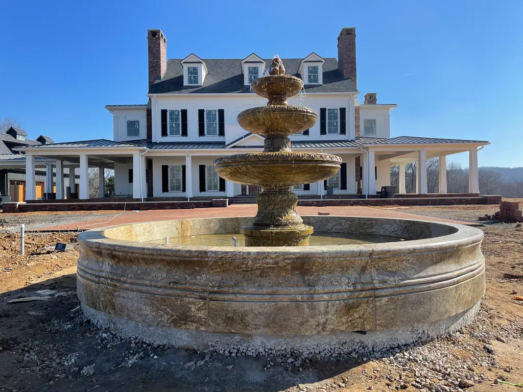 Three Tiered Granite Fountain Installation