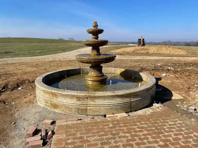 Three Tiered Granite Fountain Installation