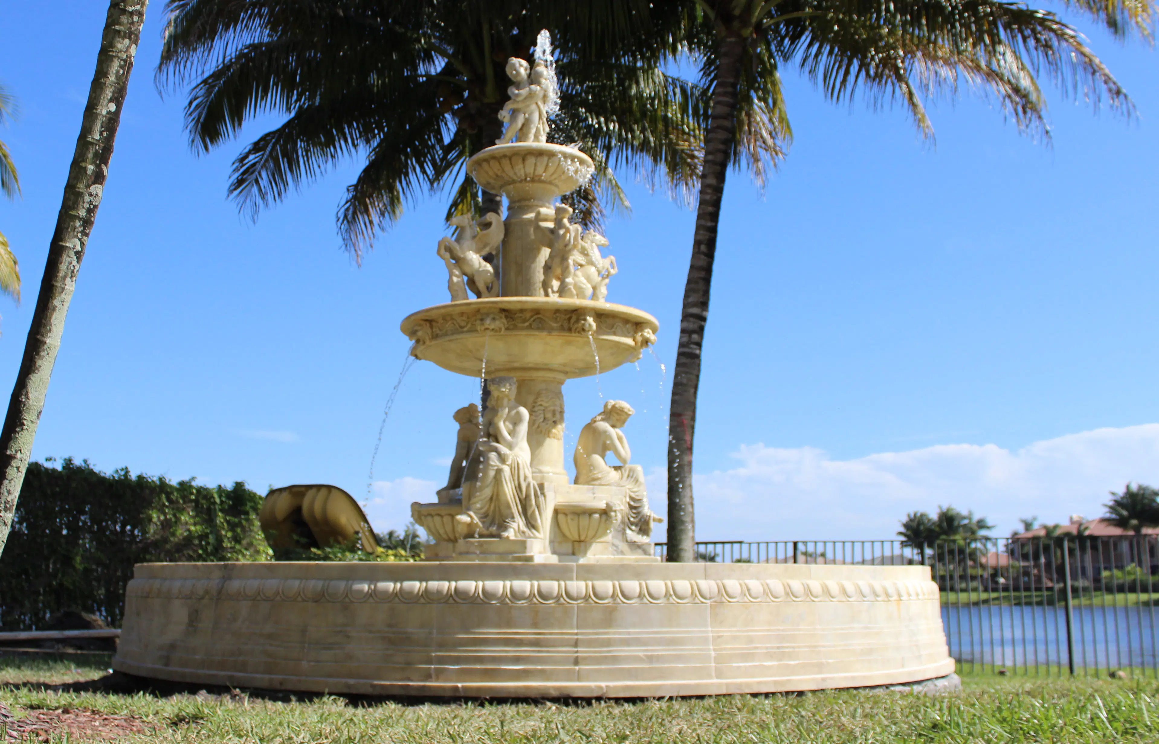 Leaping Dolphins Bronze Fountain | Outdoor Water Feature