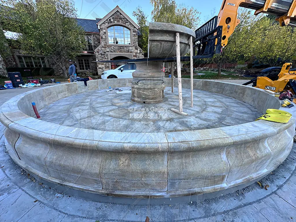 Colorado Rockies Granite Fountain Installation