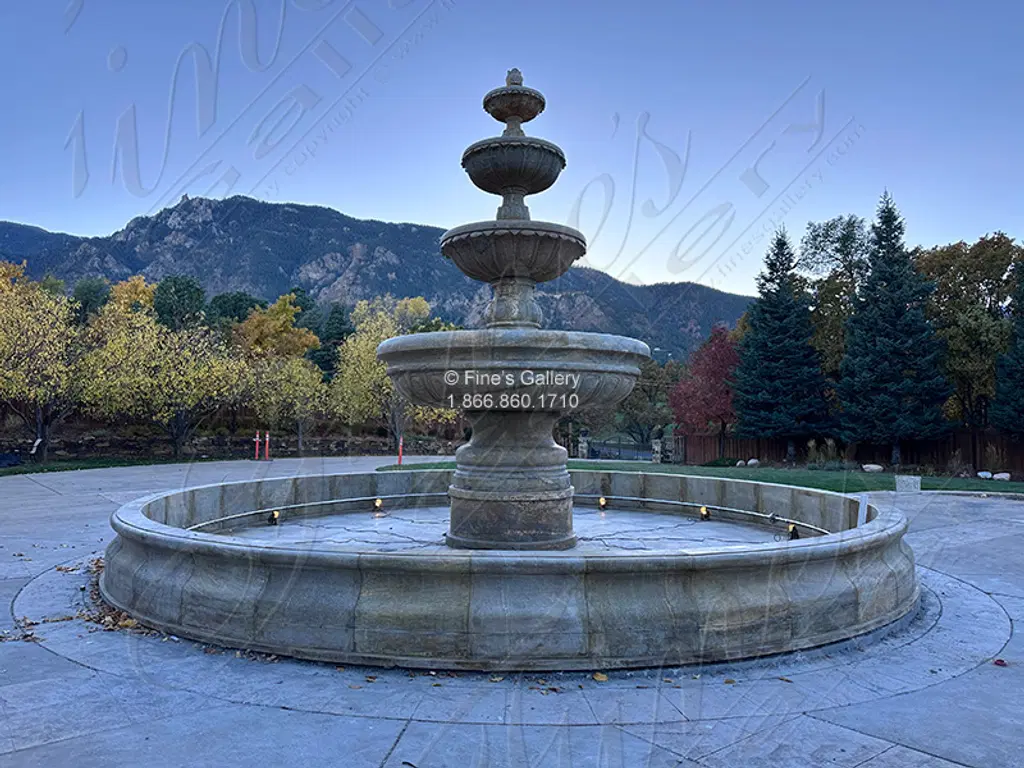 Colorado Rockies Granite Fountain Installation