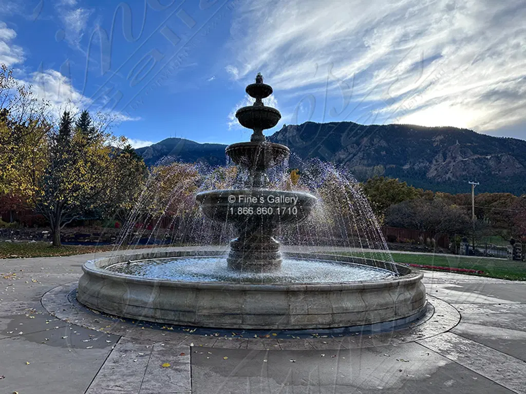 Colorado Rockies Granite Fountain Installation