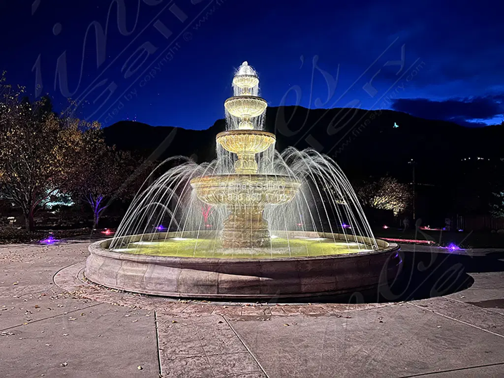 Colorado Rockies Granite Fountain Installation