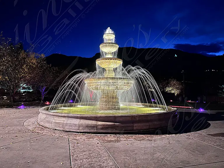 Colorado Rockies Granite Fountain Installation