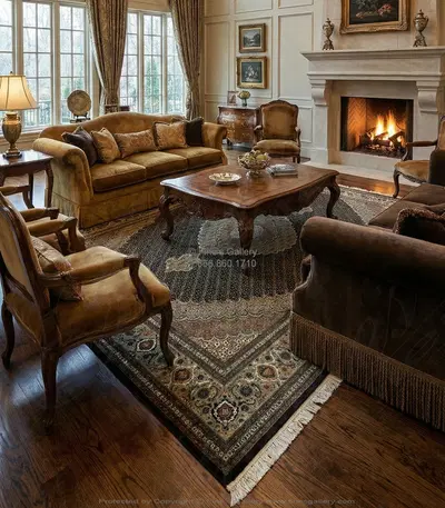 Hand Knotted Wool & Silk Traditional Rectangle Rug - Luxury Home Decor