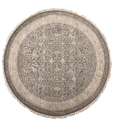 Gray Ivory Hand-knotted wool rug
