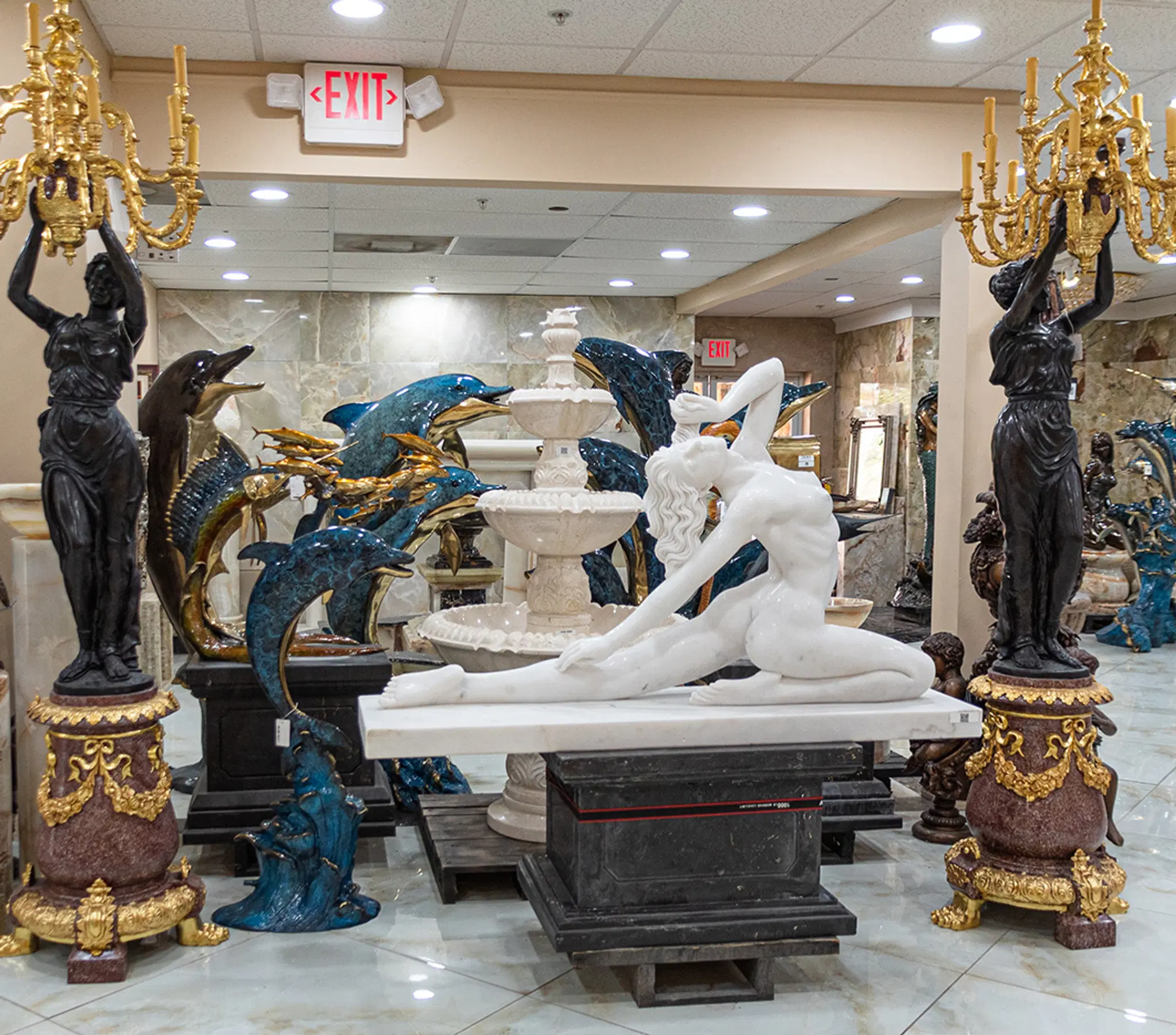 An eclectic mix of marble and bronze shipped globally since the 90's.
