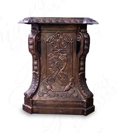 Oversized Ornate Cast Iron Pedestal Base - Vintage-Inspired Garden Table Support