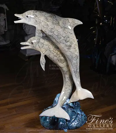 62" Bronze Dolphins Outdoor Garden Fountain