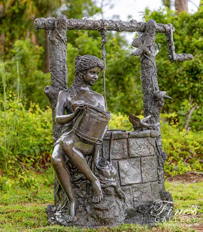 Bronze Girl at the Well Fountain