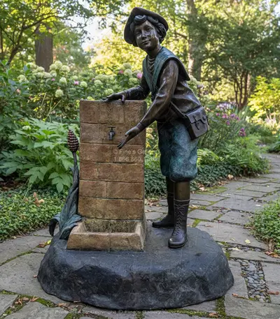 Colonial Boy Bronze Fountain