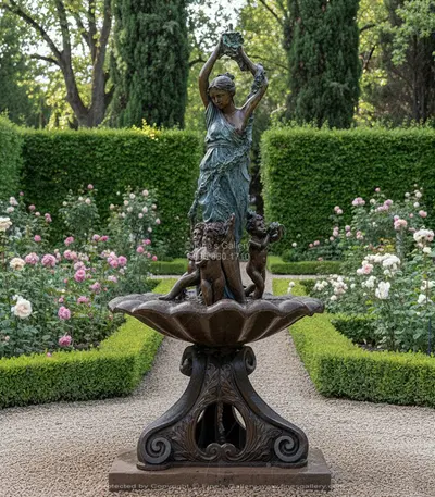 French Chateau Bronze Fountain