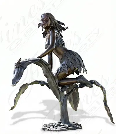Vintage Young Girl Bronze Fountain