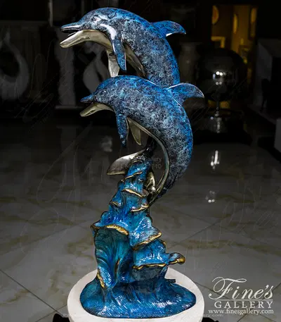 Leaping Dolphins Bronze Fountain