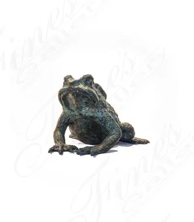 Giant Bull Frog Bronze Fountain