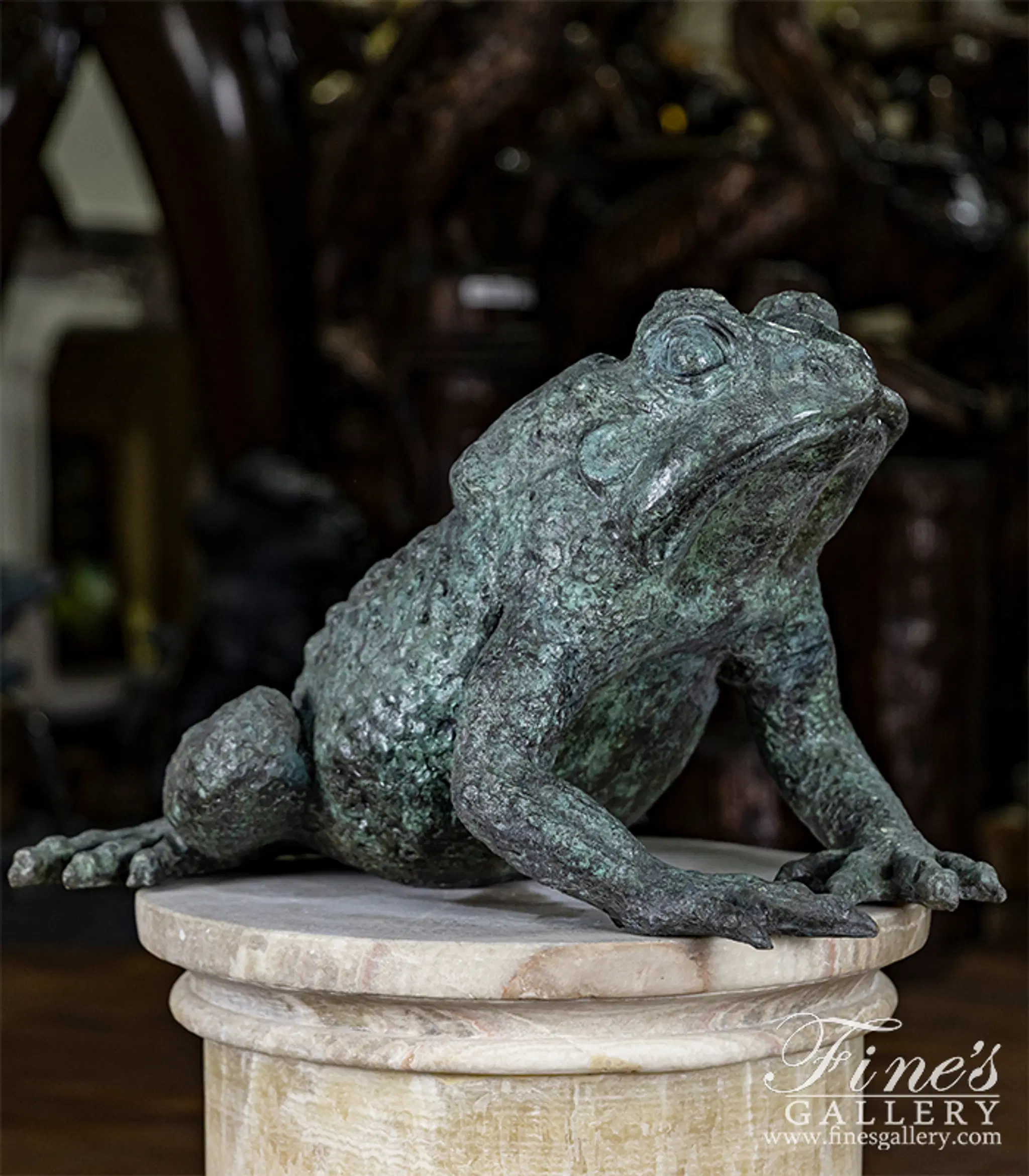 Bronze Bullfrog Fountain