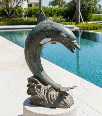 Happy Dolphin in Bronze Fountain