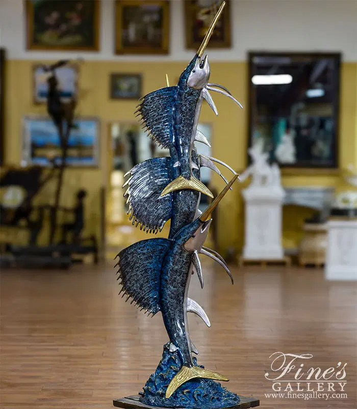 96 Inch Three Sailfish Fountain