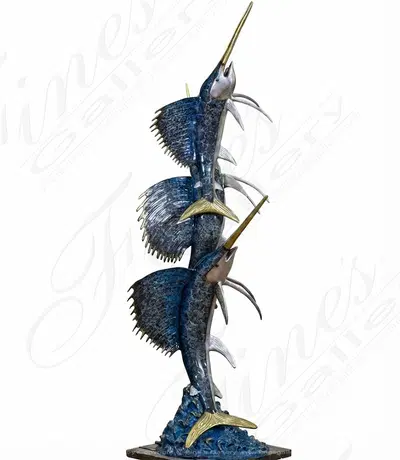 96 Inch Three Sailfish Fountain