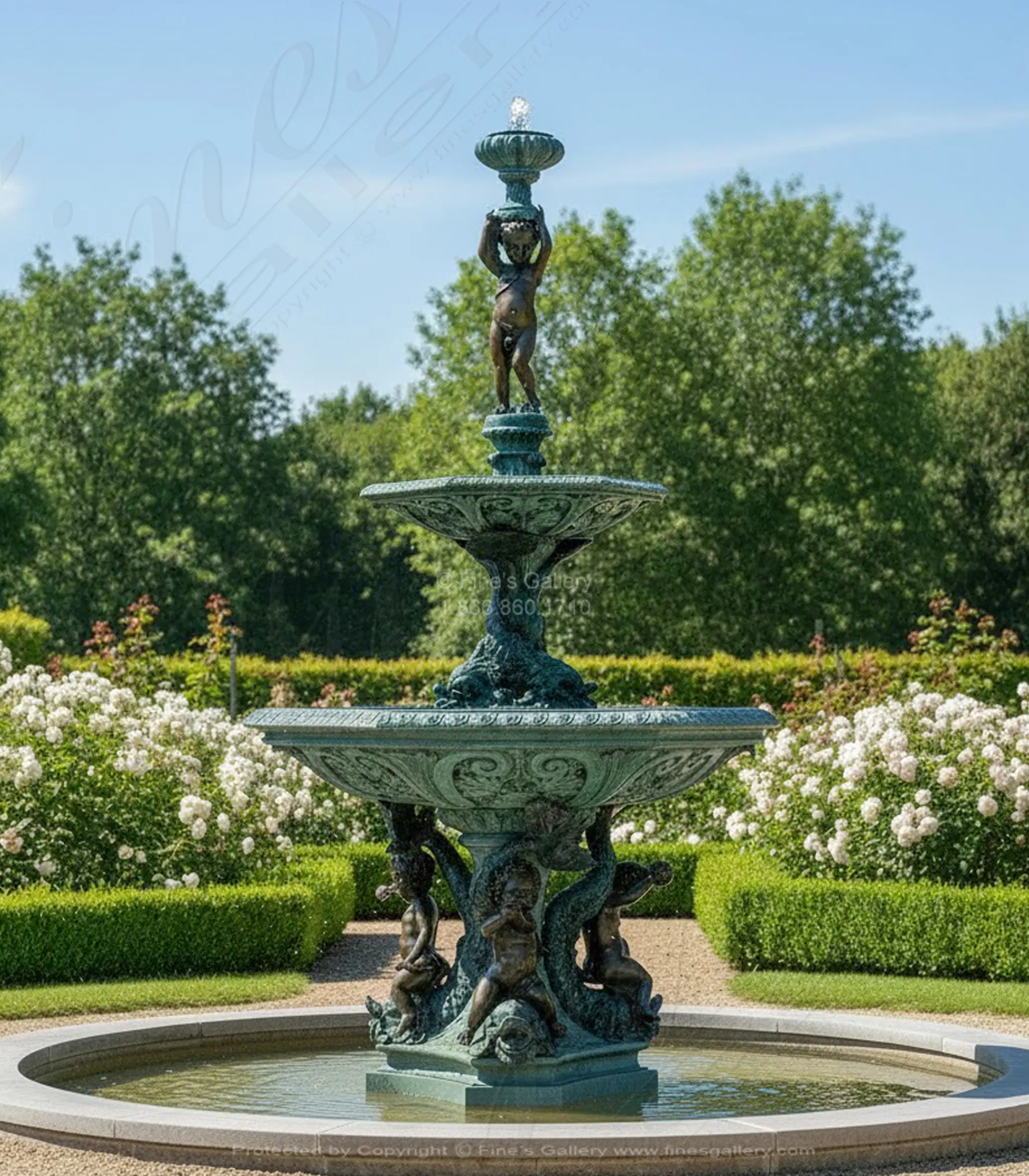 Aquatic Cupids Bronze Fountain
