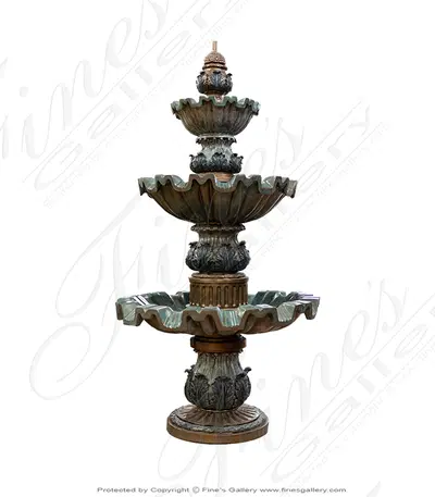 Three Tiered Bronze Fountain