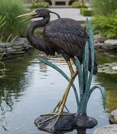 Bronze Heron Fountain