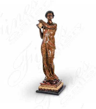 Female Maiden Bronze Fountain