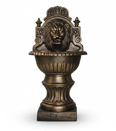 Cast Iron Lion Wall Fountain