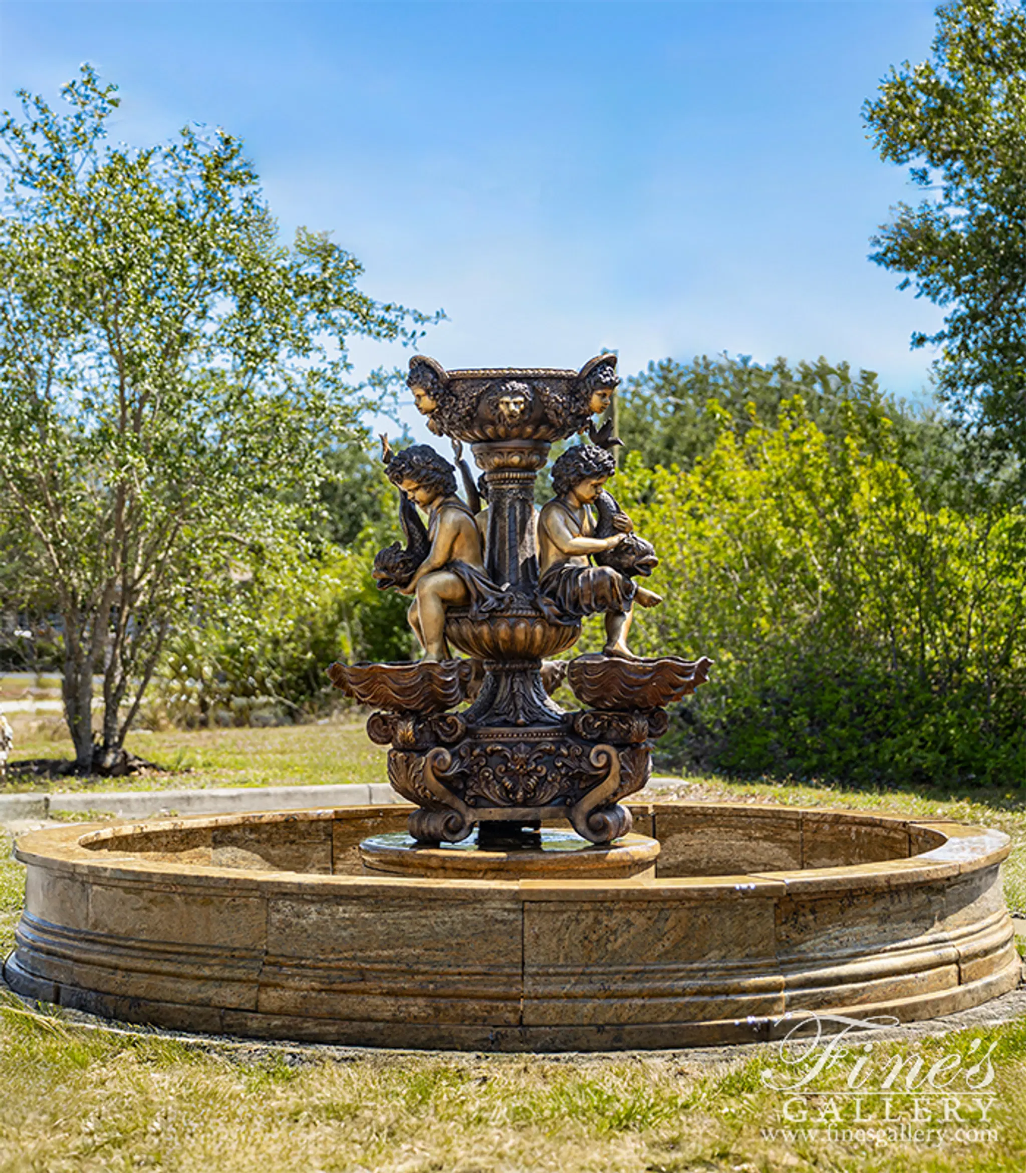 Bronze Europa Fountain in Classic Bronze — Model BF-763 — Hand-Crafted by Fine's Gallery