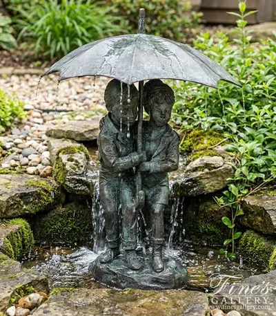 Bronze Fountain Children Umbrella