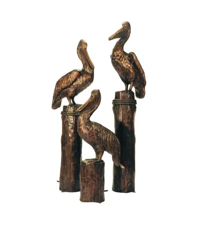 Set of Bronze Pelicans