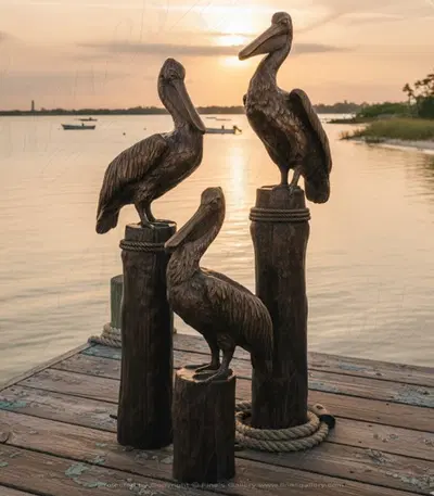 Set of Bronze Pelicans