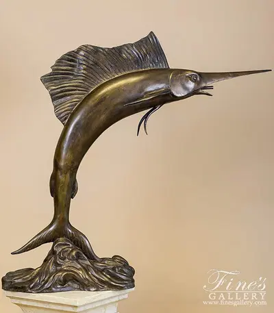 Classic Bronze Marlin Fountain