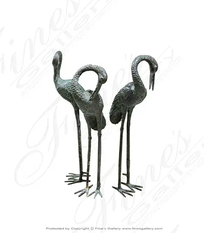 Bronze Egrets ( set of 3 ) 