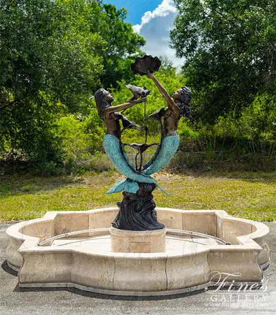 Two Mermaids and Lily Pads Fountain