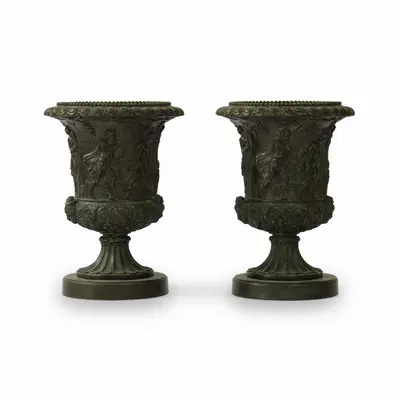 Table Top Bronze Urns - Elegant Bronze Planters for Home Decor - Fine's Gallery