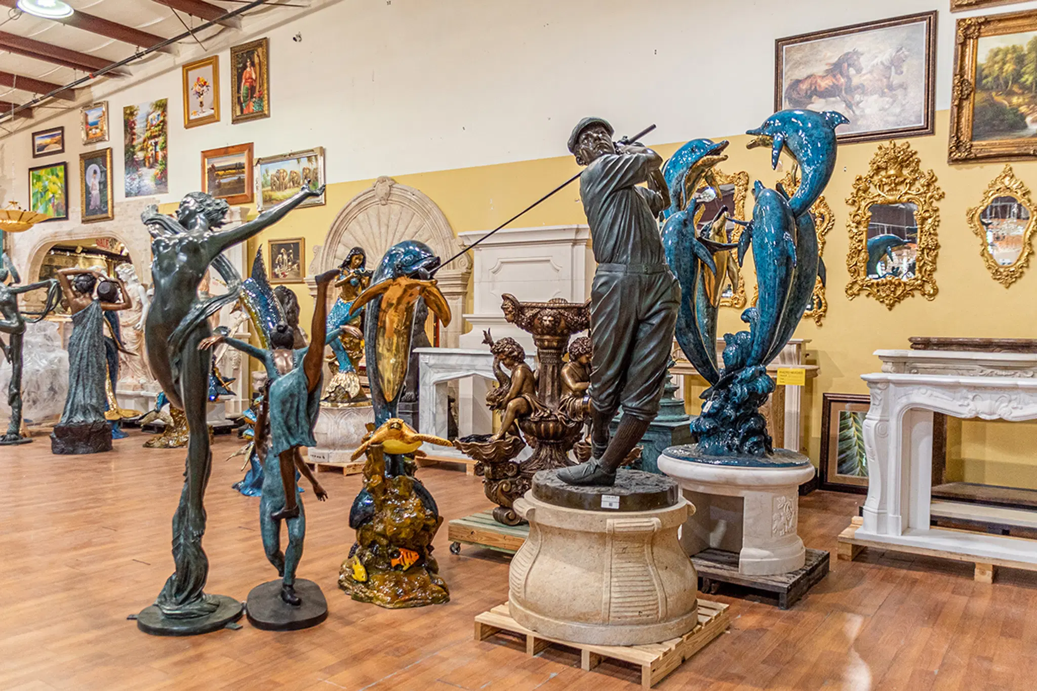 We carry traditional bronzes ranging from brand new to vintage as well as baked enamel bronze.