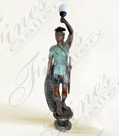 Ancient Roman Soldier Lamp