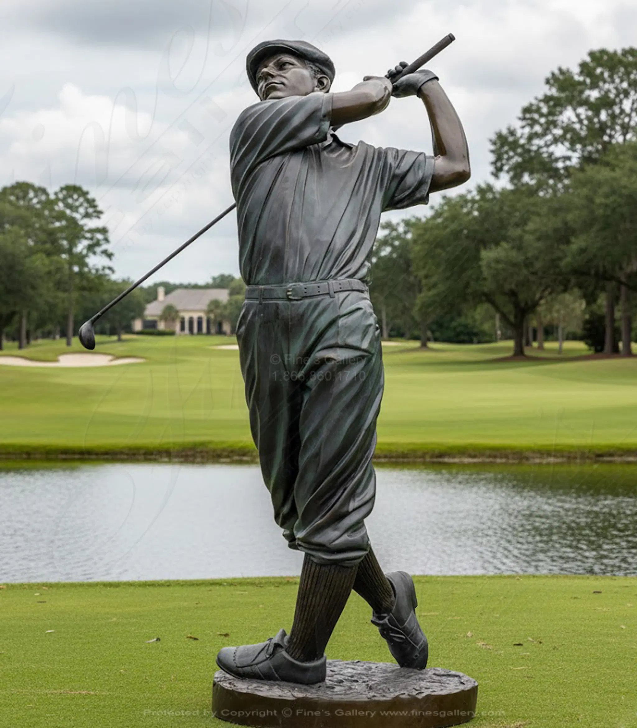 Vintage Tee Off Golfer