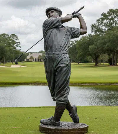 Vintage Tee Off Golfer