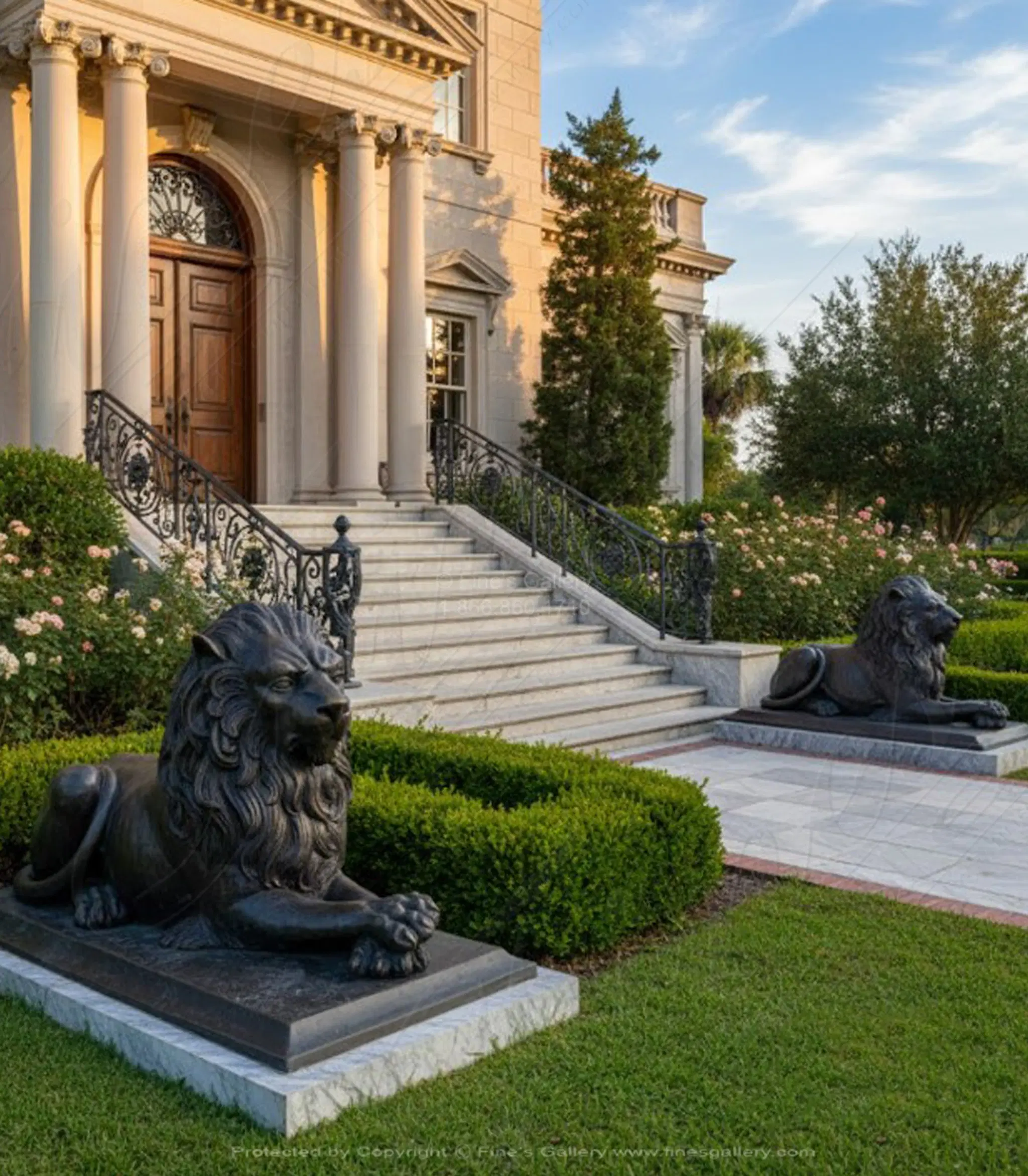 Bronze Lion Sculptures