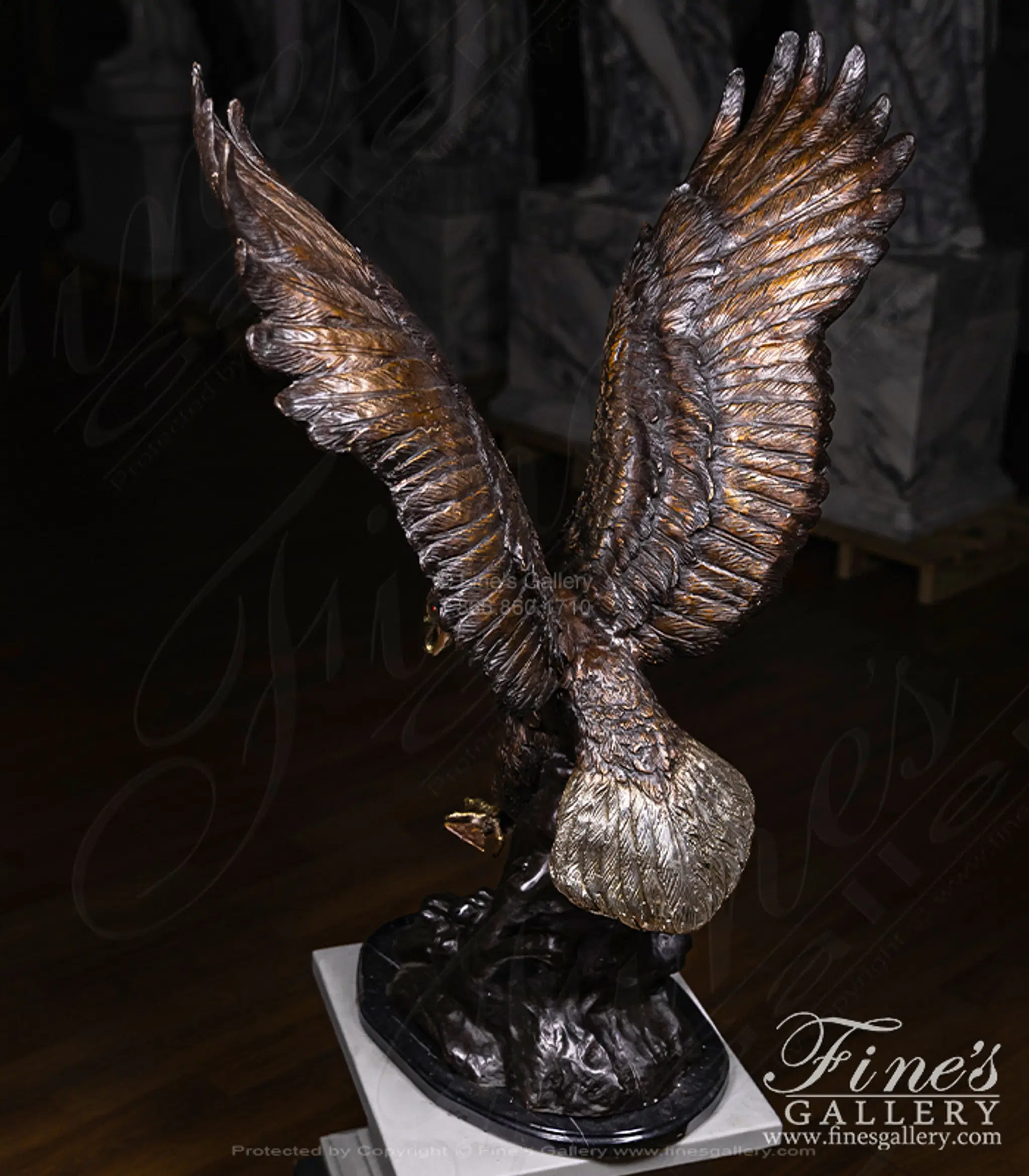 Bronze Eagle Statue — Model BS-1380 — detail view 4