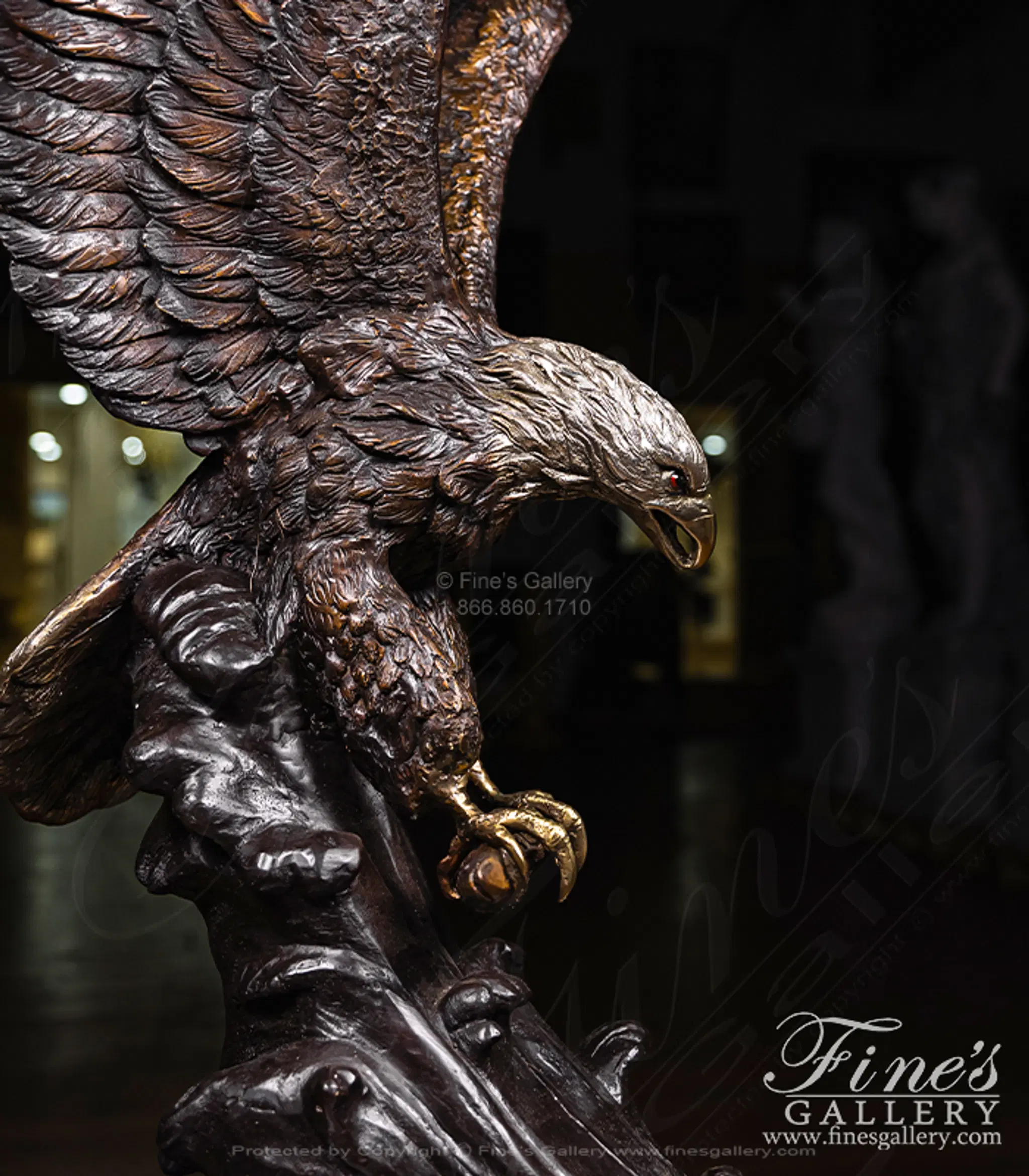 Bronze Eagle Statue — Model BS-1380 — detail view 6