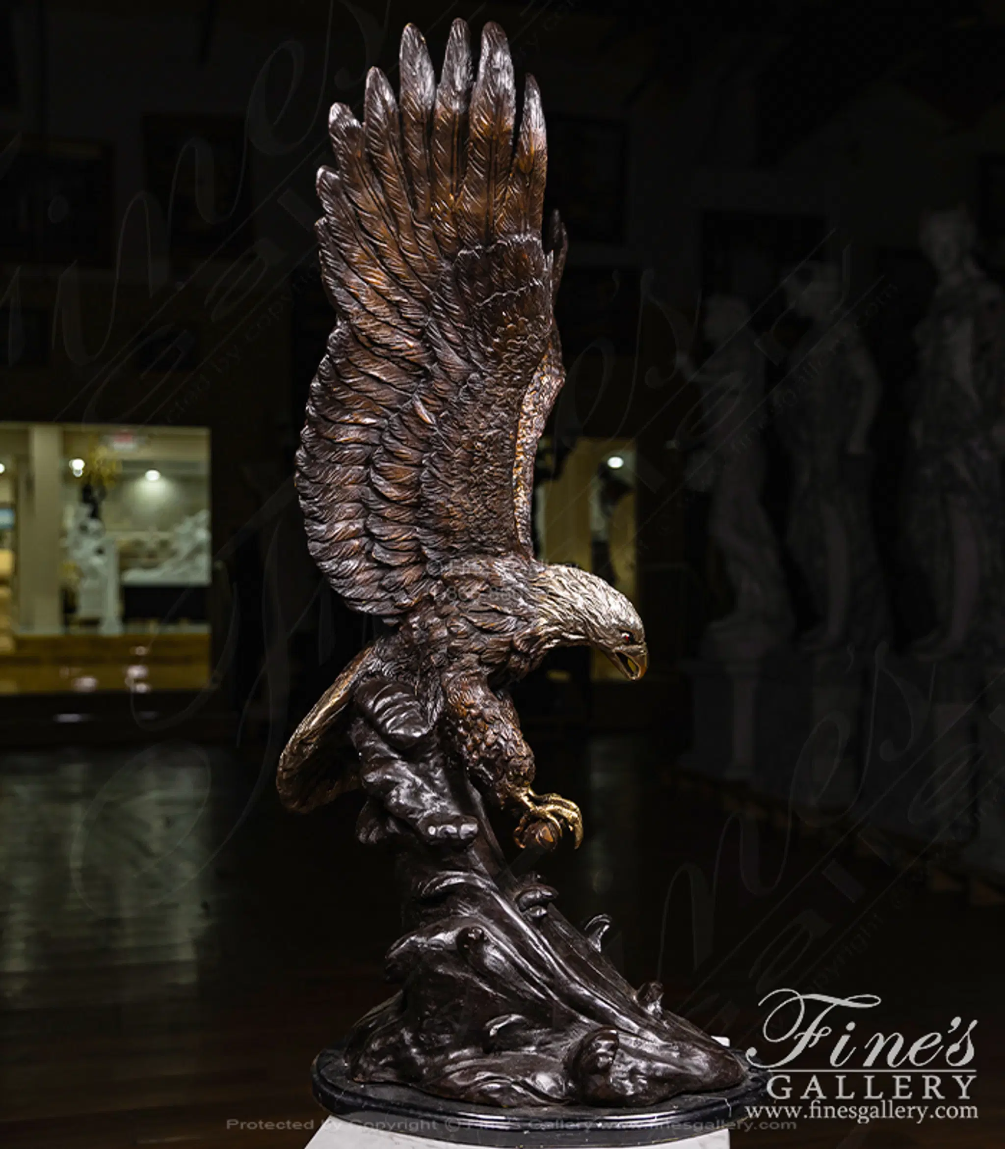 Bronze Eagle Statue — Model BS-1380 — detail view 7