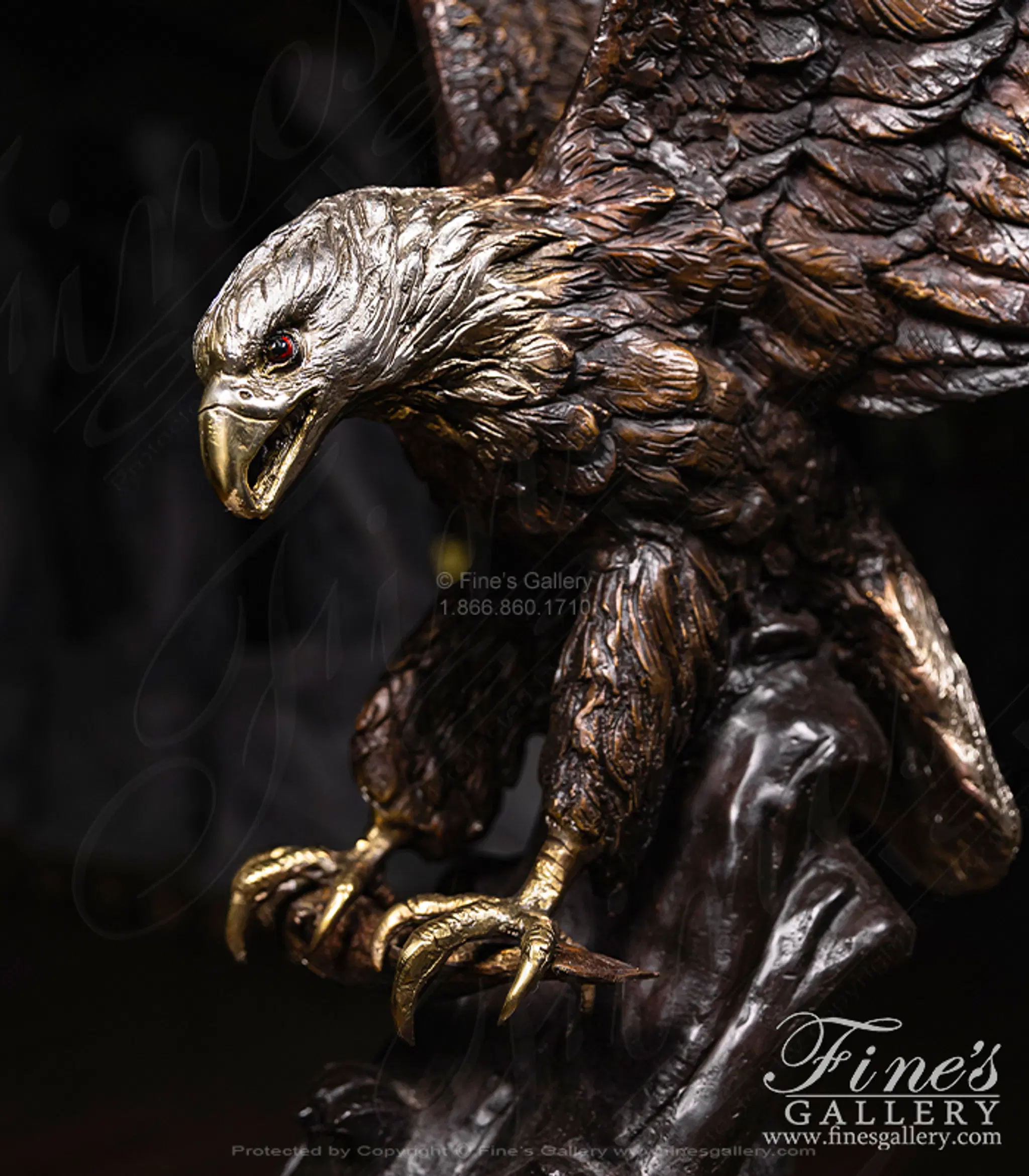 Bronze Eagle Statue — Model BS-1380 — detail view 1