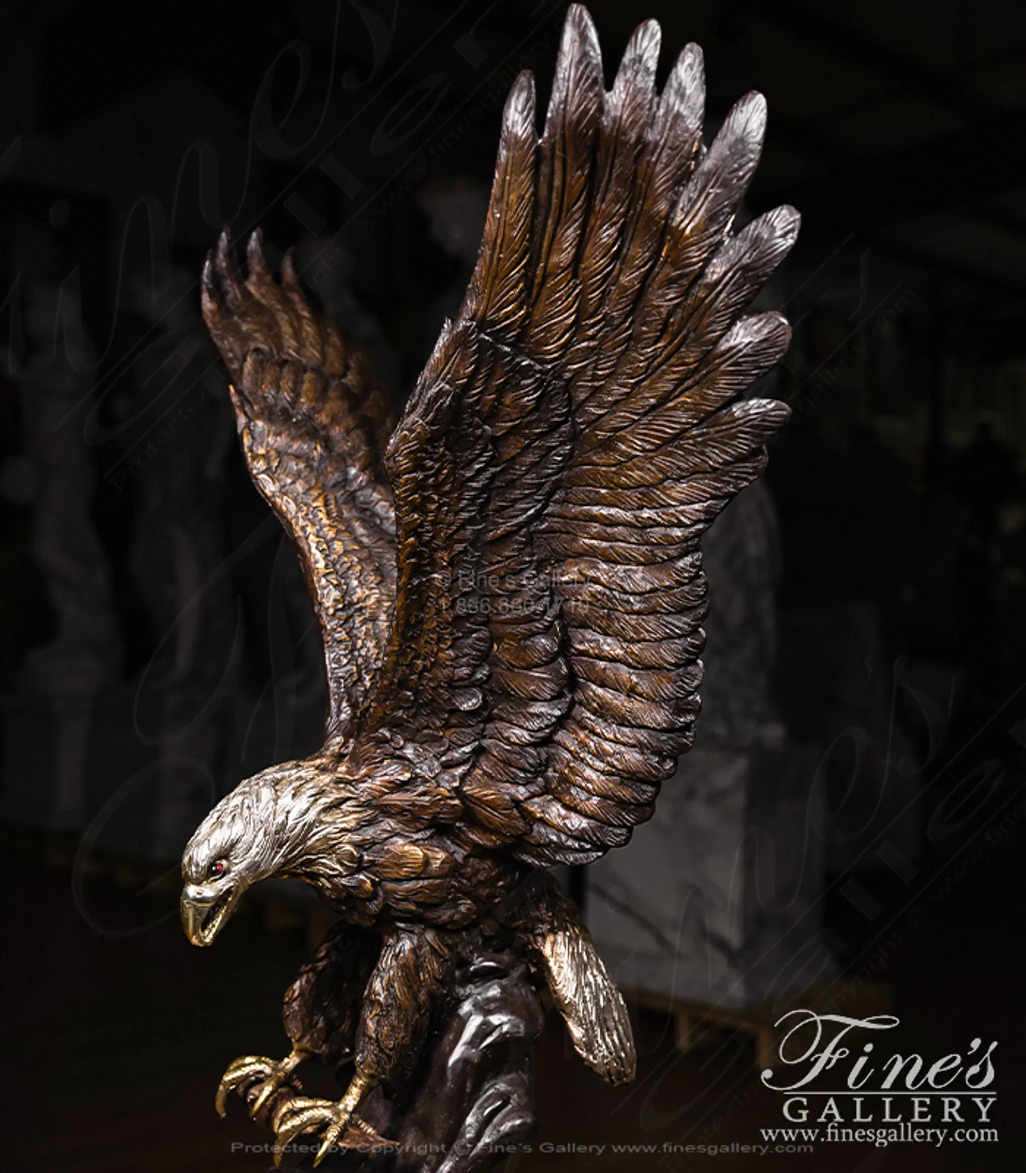Bronze Eagle Statue — Model BS-1380 — detail view 2